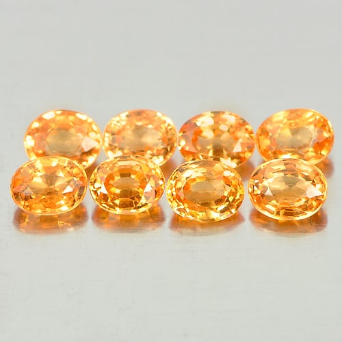 Orange Spessartine Garnet 2.19 Ct. 8 Pcs. Oval Shape 3.8 x 3 Mm. Natural Gemstone From Namibia: Product ID: 802935188 Product Name: Natural Spessartine Weight: 2.19 CT. Size: 3.8 x 3 x 2.2 MM. Shape: Oval Color: Orange Clarity:VSI Luster: Good Gems Origin: Namibia Treatment: Unheated Crystal Str