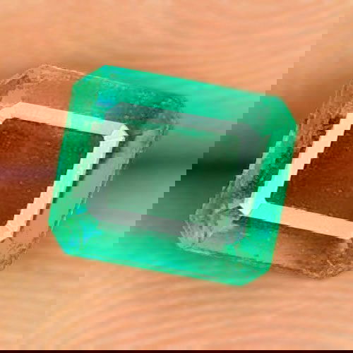 Certified Green Emerald 1.11 Ct. Octagon Shape  6.14 x 5.21 Mm. Natural Unheated Gemstone From (1 of 3)