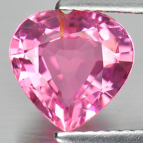 Pink Tourmaline 1.93 Ct. VVS Heart Shape 8.7 x 8.5 Mm. Natural Gemstone Unheated From Nigeria: Product ID: 807213131 Product Name: Natural Tourmaline Weight: 1.93 CT. Size: 8.7 x 8.5 x 4.4 MM. Shape: Heart Color: Pink Clarity:VVS Luster: Good Gems Origin: Nigeria Treatment: Unheated Crystal Str