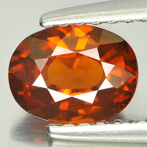 Orange Spessartine Garnet 1.03 Ct. Oval Shape 6.8 x 5.2 Mm. Natural Unheated Gemstone From Namibia: Product ID: 802935400 Product Name: Natural Spessartine Weight: 1.03 CT. Size: 6.8 x 5.2 x 3.2 MM. Shape: Oval Color: Orange Clarity:VSI Luster: Good Gems Origin: Namibia Treatment: Unheated Crystal S