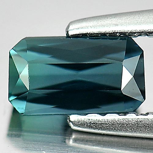 Blue Indicolite Tourmaline 0.61 Ct. Clean Octagon Shape 6 x 3.5 Mm. Natural Gemstone From Nigeria (1 of 3)