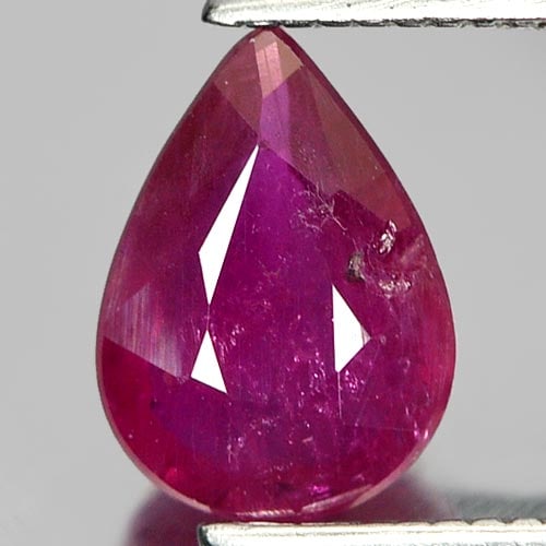 Natural Purplish Pink Ruby 1.04 Ct. Pear Shape 7.9 x 5.7 Mm. Gemstone From Madagascar (1 of 3)