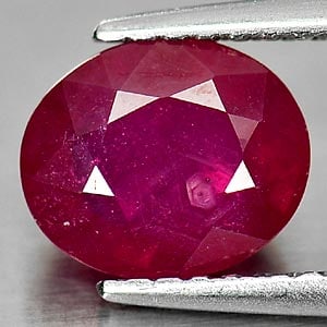 Natural Purplish Pink Ruby 2.21 Ct. Oval Shape 8 x 6.7 Mm. Gemstone From Madagascar (1 of 3)
