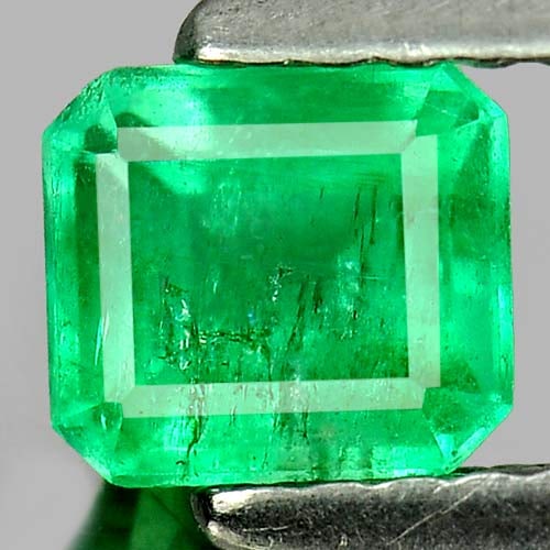 Natural Green Emerald 0.62 Ct. Octagon Shape 5.2 x 4.7 Mm. Gemstone Unheated From Columbia: Product ID: 802402357 Product Name: Natural Emerald Weight: 0.62 CT. Size: 5.2 x 4.7 x 3.7 MM. Shape: Octagon Color: Green Clarity:VSI Luster: Good Gems Origin: Columbia Treatment: Unheated Crystal St