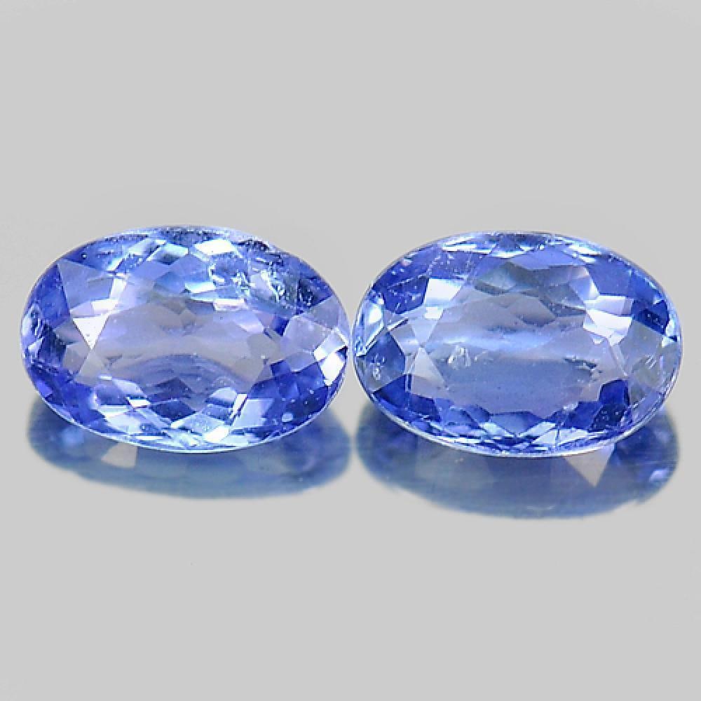 Natural Blue Tanzanite 1.11 Ct. 2 Pcs Oval Shape 6 x 4.2 x 2.6 Mm. Gemstones From Tanzania: Product ID: 807003819 Product Name: Natural Tanzanite Weight: 1.11 CT. Size: 6 x 4.2 x 2.6 MM. Shape: Oval Color: Blue Clarity:VSI Luster: Good Gems Origin: Tanzania Treatment: Heated Crystal Structur