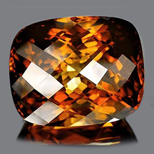 Certified Natural Imperial Topaz 119.11 Ct. Clean Cushion Checkerboard Cut 30.28 x 24.72 Mm. (1 of 3)