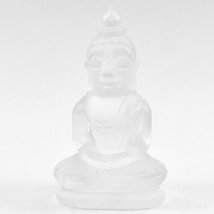 White Quartz 55.26 Ct. Buddha Carving Shape 39 x 21 Mm. Natural Unheated Gemstone From Thailand: Product ID: 815501910 Product Name: Natural Quartz Weight: 55.26 CT. Size: 39 x 21 x 16 MM. Shape: Buddha Carving Color: White Clarity:Semi - Transparent Luster: Good Gems Origin: Thailand Treatment: 