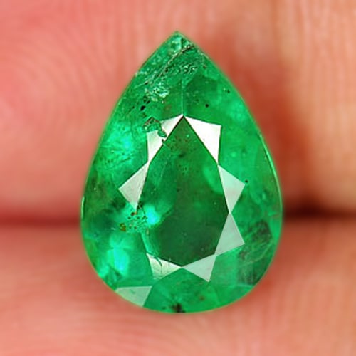 Green Emerald 2.37 Ct. Pear Shape 10.94 x 7.77 Mm. Natural Gemstone Unheated: Product ID: 802403765 Product Name: Natural Emerald Weight: 2.37 CT. Size: 10.94 x 7.77 x 5.42 MM. Shape: Pear Color: Green Clarity:SI1 Luster: Good Gems Origin: Columbia Treatment: Unheated Crystal S