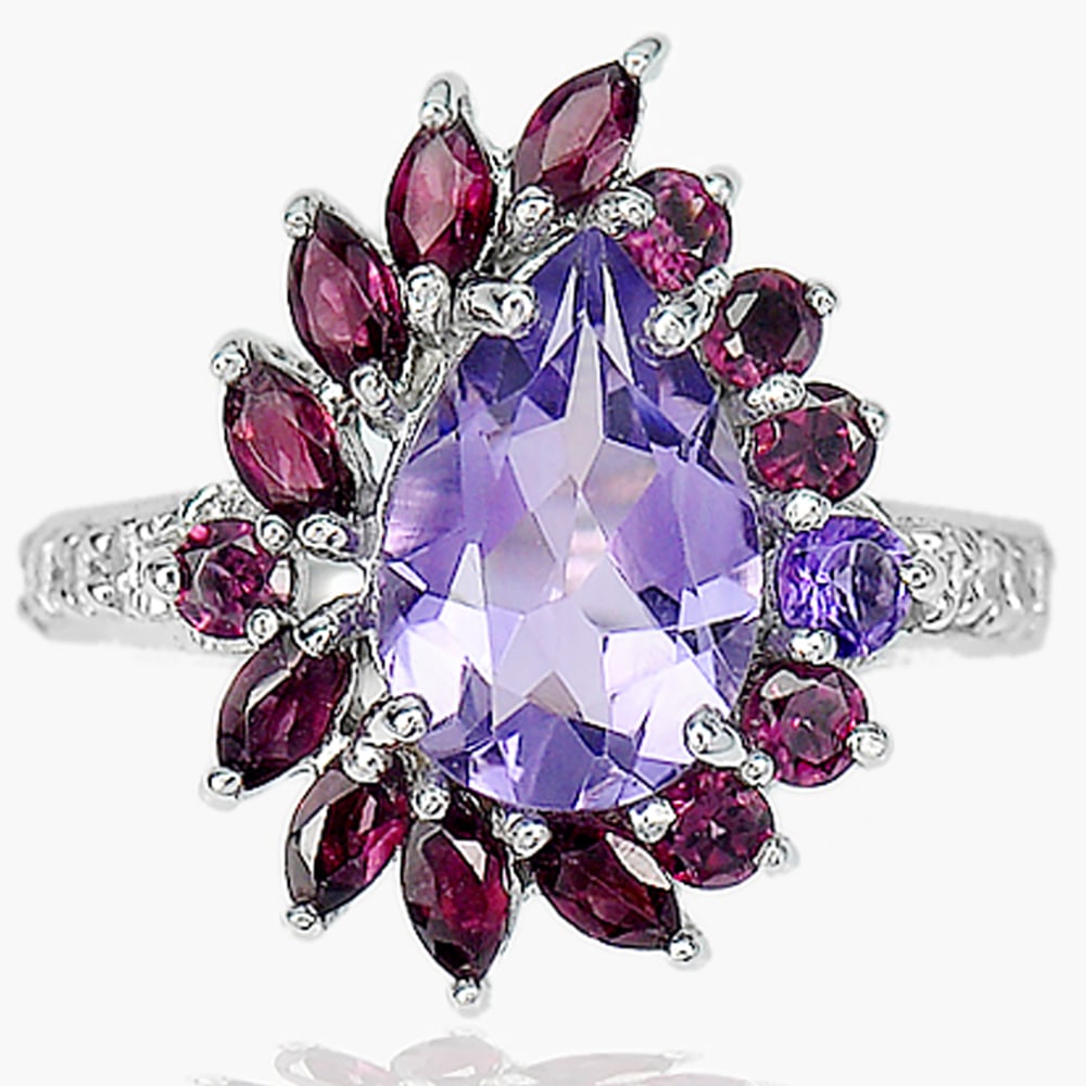 Natural Gems Amethyst Rhodolite Garnet 925 Sterling Silver Jewelry 5.23 G. Ring Size 8: Product ID: 207102743 Product Type: 925 Sterling Silver Fine Jewelry Jewelry Weight: 5.23 Grams. Ring Size: 8 Resizable(Fee) Gemstones Color: Purple Metal: Solid Silver 92.5%. Gemstone Detail: Natural