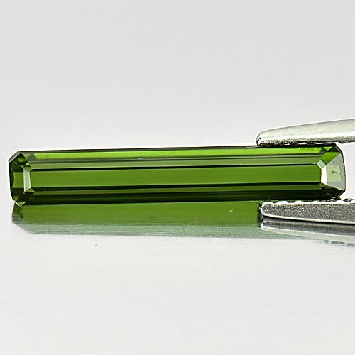 Natural Green Tourmaline 1.53 Ct. Octagon Shape 17.5 x 3 Mm. Unheated Gemstone From Nigeria (1 of 3)