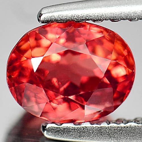 Natural Pinkish Orange Tourmaline 0.88 Ct. Oval Shape 6.2 x 5 Mm. Gemstone From Nigeria (1 of 3)
