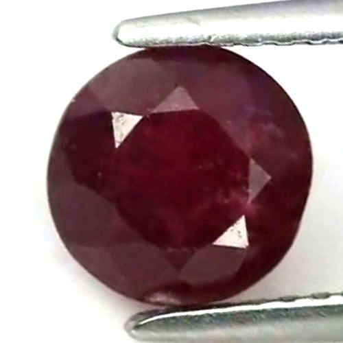 Natural Red Ruby 2.10 Ct. Round Shape 7 Mm. Gemstone From Madagascar (1 of 3)