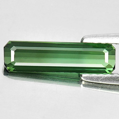 Natural Green Tourmaline 1.16 Ct. VVS Octagon Shape 13.5 x 3.7 Mm. Gemstone From Nigeria (1 of 3)