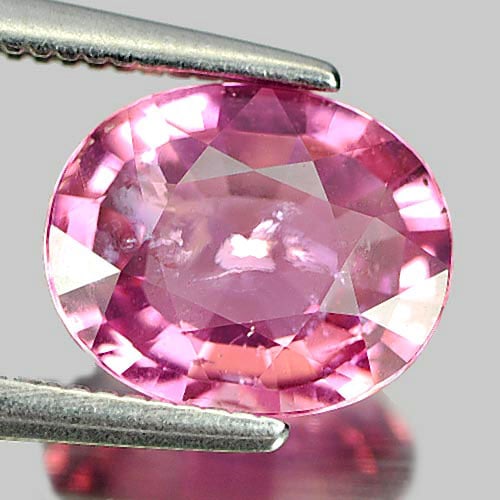 Pink Tourmaline 1.61 Ct. Nice Oval Shape 8.8 x 7.4 Mm. Natural Gemstone From Nigeria: Product ID: 807219211 Product Name: Natural Tourmaline Weight: 1.61 CT. Size: 8.8 x 7.4 x 3.9 MM. Shape: Oval Color: Pink Clarity:SI1 Luster: Good Gems Origin: Nigeria Treatment: Unheated Crystal Stru