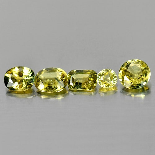 Natural Yellow Sapphire 1.60 Ct. 5 Pcs. Mix Shape Gemstone From Thailand: Product ID: 806152113 Product Name: Natural Yellow Sapphire Weight: 1.60 CT. Size: 3 x 3 x 2to5 x 4 x 2 MM. Shape: Mix Shape Color: Yellow Clarity:SI1 Luster: Good Gems Origin: Thailand Treatment: Hea