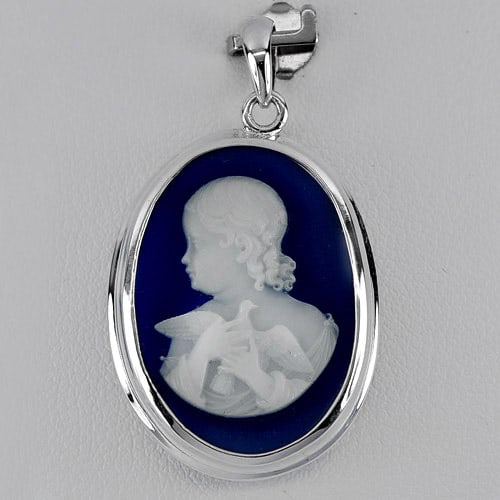 925 Sterling Silver Pendant Jewelry A Girl And Bird Blue Resin with Cameo Shell 3.52 G.: Product ID: 280230029 Product Name: Sterling Silver Pendant Product Type: 925 Sterling Silver Fine Jewelry Jewelry Weight: 3.52 Grams. Gemstones Color: White Metal: Solid Silver 92.5%. Gemstone Detail