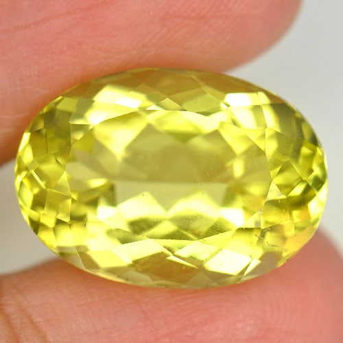Natural Yellow Lemon Quartz 15.86 Ct. VVS Oval Shape 19.4 x 13.7 Mm. Gemstone From Brazil: Product ID: 805527400 Product Name: Natural Quartz Weight: 15.86 CT. Size: 19.4 x 13.7 x 10.1 MM. Shape: Oval Color: Yellow Clarity:VVS Luster: Very Good Gems Origin: Brazil Treatment: Unheated Crysta