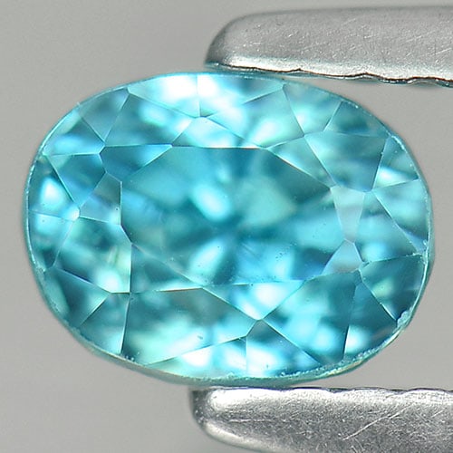 Natural Blue Zircon 1.42 Ct. VVS Oval Shape Size 6 x 6.5 Mm. Gemstone From Cambodia: Product ID: 807730746 Product Name: Natural Zircon Weight: 1.42 CT. Size: 6 x 4.5 x 5 MM. Shape: Oval Color: Blue Clarity:VVS Luster: Very Good Gems Origin: Cambodia Treatment: Heated Crystal Structur
