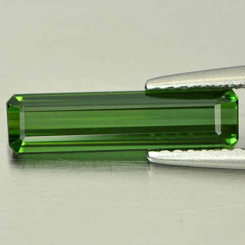 Natural Green Tourmaline 1.71 Ct. VVS Octagon Shape 15 x 4 Mm. Gemstone Unheated: Product ID: 807243004 Product Name: Natural Tourmaline Weight: 1.71 CT. Size: 15 x 4 x 2.8 MM. Shape: Octagon Color: Green Clarity:VVS Luster: Very Good Gems Origin: Nigeria Treatment: Unheated Crysta