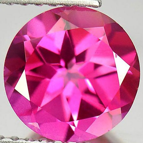 Natural Pink Topaz 3.07 Ct. Clean Round Shape Size 9 Mm. Gemstone From Brazil (1 of 3)