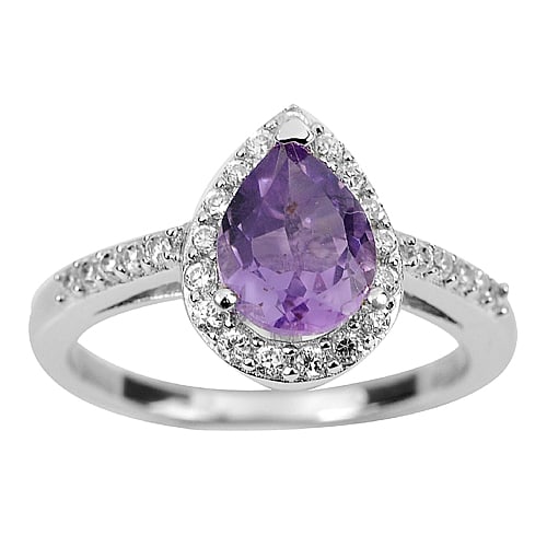 925 Sterling Silver Ring Jewelry with 4.13 G. Natural Gemstone Purple Amethyst and CzSize 8: Product ID: 281010561 Product Name: Sterling Silver Ring Product Type: 925 Sterling Silver Fine Jewelry Jewelry Weight: 4.13 Grams. Ring Size: 8 Resizable(Fee) Gemstones Color: Purple Metal: Solid Sil