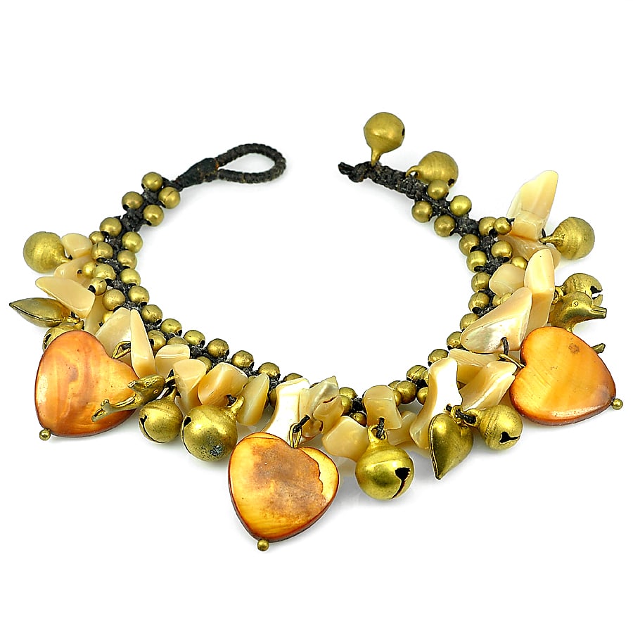 Multi-Color Stone Handmade Bell Brass Jingling Bracelet 7 Inch. Fashion Jewelry: Product ID: 808500024 Product Name: Natural Gift Weight: 24.24 CT. Size: 7 Inch. MM. Shape: Bracelet Color: Multi-Color Clarity:Opaque At Your Service: At Treasure of Gems & Jewelry, our Customer Supp