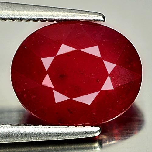 Natural Red Ruby 4.00 Ct. Oval Shape 10 x 8.1 Mm. Gemstones From Madagascar (1 of 3)