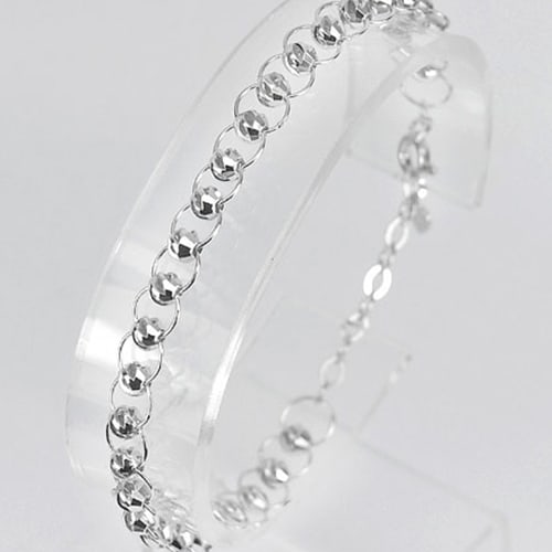 925 Sterling Silver Bracelet Jewelry Ball on the Loop Design Length 7 Inch. (1 of 3)