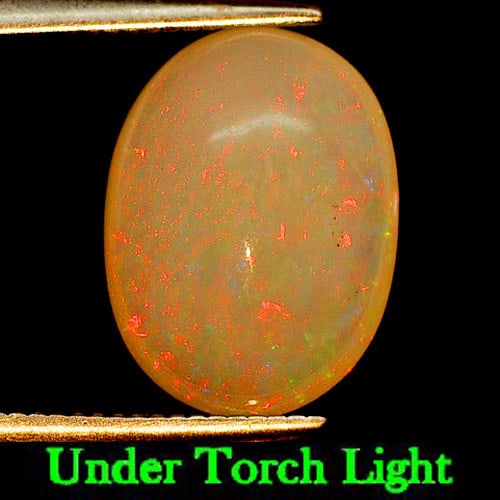 Multi Color Opal 2.25 Ct. Oval Cabochon Shape 11.9 x 8.9 Mm. Natural Gemstone Unheated From Ethiopia (1 of 3)