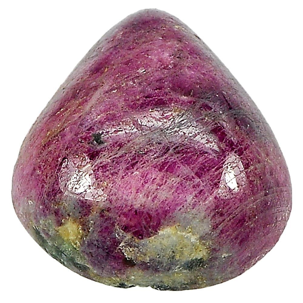 Natural Red Green Ruby in Zoisite 9.26 Ct. Pear Cabochon Shape 14.5 x 13.8 Mm. Gemstone From (1 of 3)