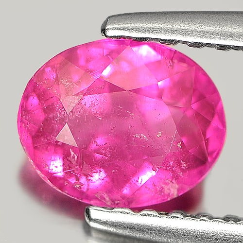 Natural Pink Tourmaline 0.76 Ct. Oval Shape 6.5 x 5.4 Mm. Unheated Gemstone From Nigeria: Product ID: 807226696 Product Name: Natural Tourmaline Weight: 0.76 CT. Size: 6.5 x 5.4 x 3.3 MM. Shape: Oval Color: Pink Clarity:SI Luster: Good Gems Origin: Nigeria Treatment: Unheated Crystal Struc