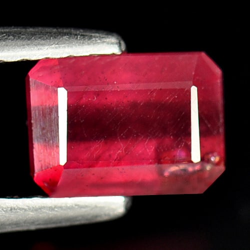 Natural Red Ruby 1.75 Ct. Octagon Shape 7.1 x 5.1 Mm. Gemstone From Madagascar (1 of 3)