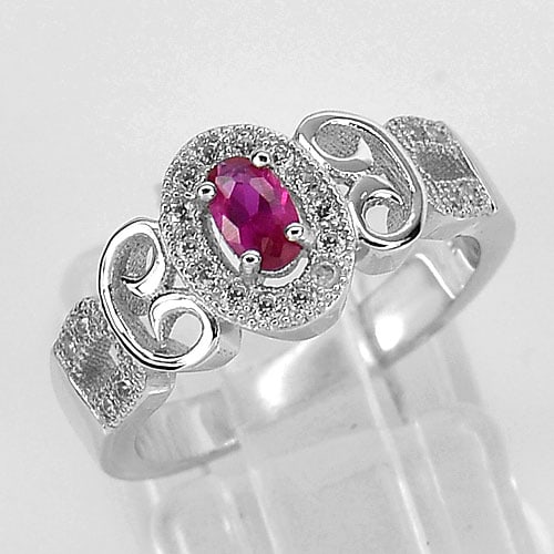 925 Sterling Silver Oval Swirl Design Jewelry Ring 3.30 Grams Size 6: Product ID: 280510269 Product Type: 925 Sterling Silver Fine Jewelry Jewelry Weight: 3.30 Grams. Ring Size: 6 Resizable(Fee) Gemstones Color: Pink Metal: Solid Silver 92.5%. Gemstone Detail: About 3.3