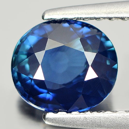 Certified Natural Blue Sapphire 1.50 Ct. VVS Oval Shape 7.03 x 6.16 Mm. Gemstone From Madagascar (1 of 3)
