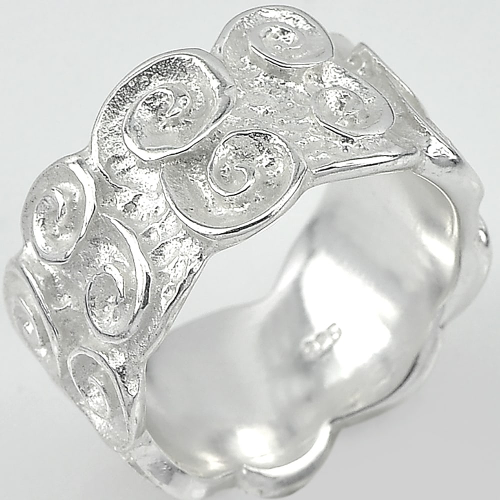Real 925 Sterling Silver Jewelry 9.47 Grams Beautiful Design Ring Size 8: Product ID: 280310026 Product Type: 925 Sterling Silver Fine Jewelry Jewelry Weight: 9.47 Grams. Ring Size: 8 Resizable(Fee) Gemstones Color: White Metal: Solid Silver 92.5%. Gemstone Detail: Average 