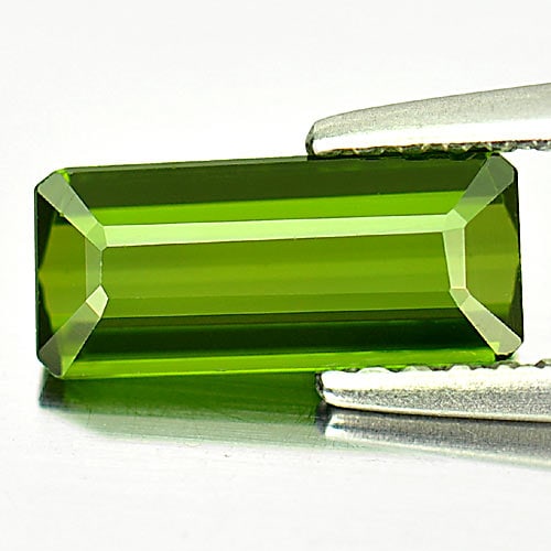 Natural Green Tourmaline 1.04 Ct. Octagon Shape 9.5 x 4.2 Mm. Gemstone From Nigeria: Product ID: 807245303 Product Name: Natural Tourmaline Weight: 1.04 CT. Size: 9.5 x 4.2 x 2.6 MM. Shape: Octagon Color: Green Clarity:VSI Luster: Good Gems Origin: Nigeria Treatment: Unheated Crystal 