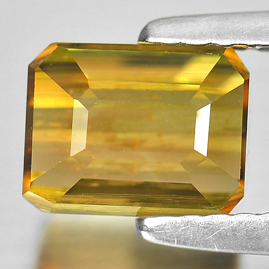 Natural Orangish Yellow Tourmaline 1.78 Ct. Octagon Shape 6.9 x 5.4 Mm. Gemstone From Nigeria: Product ID: 807239163 Product Name: Natural Tourmaline Weight: 1.78 CT. Size: 6.9 x 5.4 x 4.6 MM. Shape: Octagon Color: Orangish Yellow Clarity:SI Luster: Good Gems Origin: Nigeria Treatment: Unheated