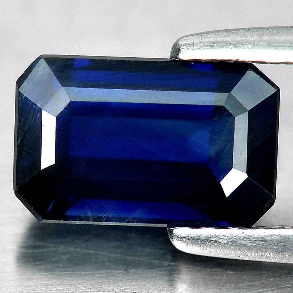 Certified Natural Blue Sapphire 2.14 Ct.2.14 Ct. Octagon Shape 8.61 x 7.48 Mm. Gemstone: Product ID: 806007953 Product Name: Natural Fancy Color Sapphire Weight: 2.14 CT. Size: 8.61 x 7.48 x 3.81 MM. Shape: Octagon Color: Blue Clarity:VSI Luster: Good Gems Origin: Thailand Treatment: Heat