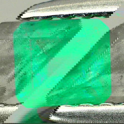 Natural Green Emerald 0.25 Ct. Octagon Shape 4 x 3.7 Mm. Gemstone Unheated From Columbia (1 of 3)