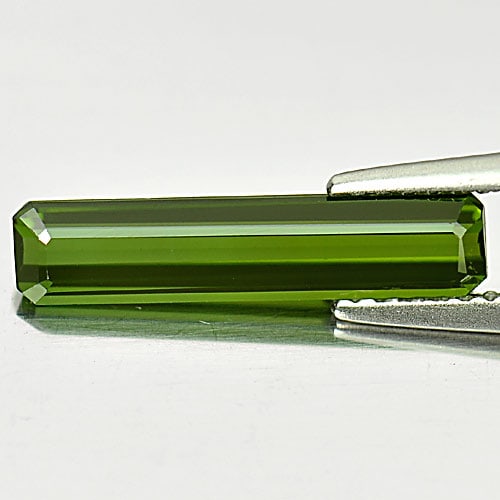 Natural Green Tourmaline 1.69 Ct. Octagon Shape 16.4 x 3.5 Mm. Gemstone Unheated From Nigeria: Product ID: 807245775 Product Name: Natural Tourmaline Weight: 1.69 CT. Size: 16.4 x 3.5 x 2.8 MM. Shape: Octagon Color: Green Clarity:VSI Luster: Good Gems Origin: Nigeria Treatment: Unheated Crystal