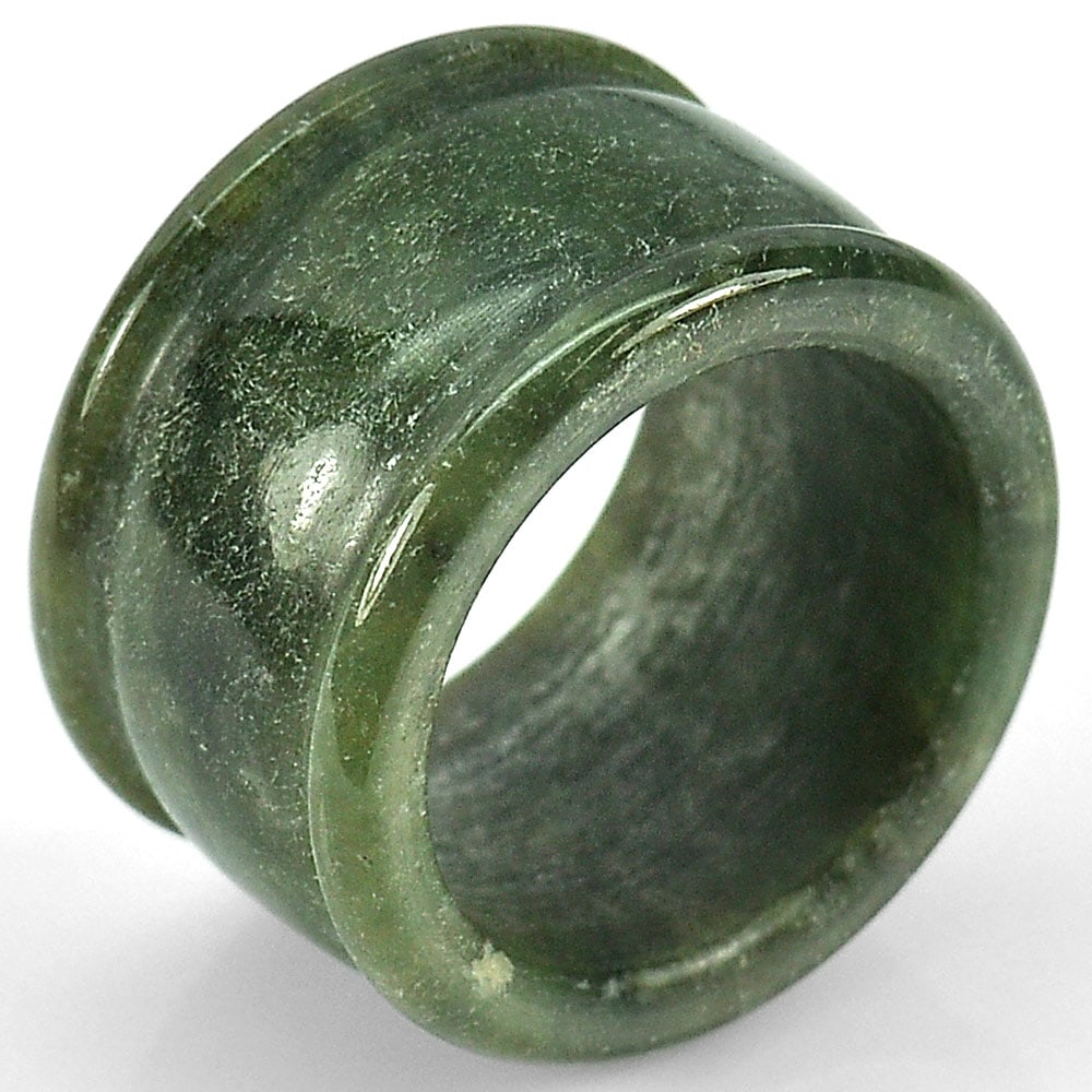 Natural Green Jade 55.71 Ct. Round Shape Ring Size 9.5: Product ID: 818101005 Product Name: Natural Jade Weight: 55.71 CT. Size: 26 x 19 x 16 MM. Shape: See As On Picture Color: Green Clarity:Opaque Luster: Good Gems Origin: Thailand Treatment: Unheated Cr