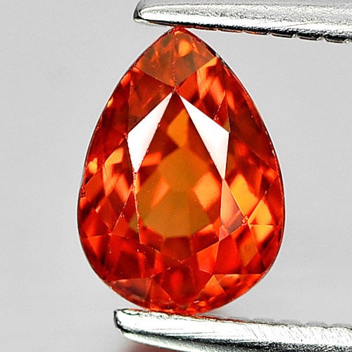 Certified Natural Orange Sapphire 1.06 Ct. VVS Oval Shape 4.75 x 6.56 Mm. Gemstone From Tanzania (1 of 3)