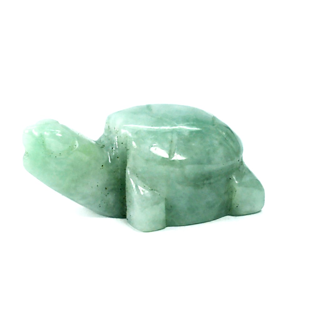Natural Genuine Burmese Jade 28.45 Ct. Turtle Carving Size 14 x 22 x 10 Mm.: Product ID: 818102504 Product Name: Natural Gemstones Weight: 28.45 CT. Size: 14 x 22 x 10 MM. Shape: Caving Color: Green Clarity:Opaque Luster: Good Gems Origin: Burma Treatment: Unheated Crystal Str