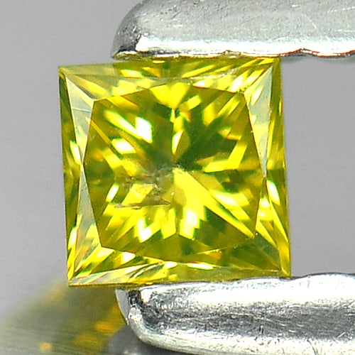 Natural Yellow Loose Diamond 0.18 Ct. Square Princess Cut Shape 2.9 Mm. From Belgium: Product ID: 802103644 Product Name: Natural Enhanced Diamond Weight: 0.18 CT. Size: 2.9 x 2.9 x 2.3 MM. Shape: Square Princess Cut Color: Yellow Clarity:SI1 Luster: Scintillating Gems Origin: Belgium 