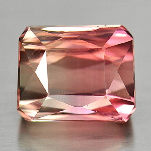 Bi Color Tourmaline 1.41 Ct. VVS Octagon Shape 6.1 x 5.4 Mm. Natural Gemstone Unheated From Nigeria (1 of 3)