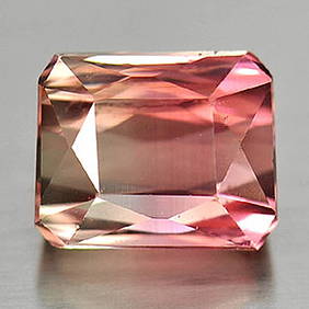 Bi Color Tourmaline 1.41 Ct. VVS Octagon Shape 6.1 x 5.4 Mm. Natural Gemstone Unheated From Nigeria (1 of 3)