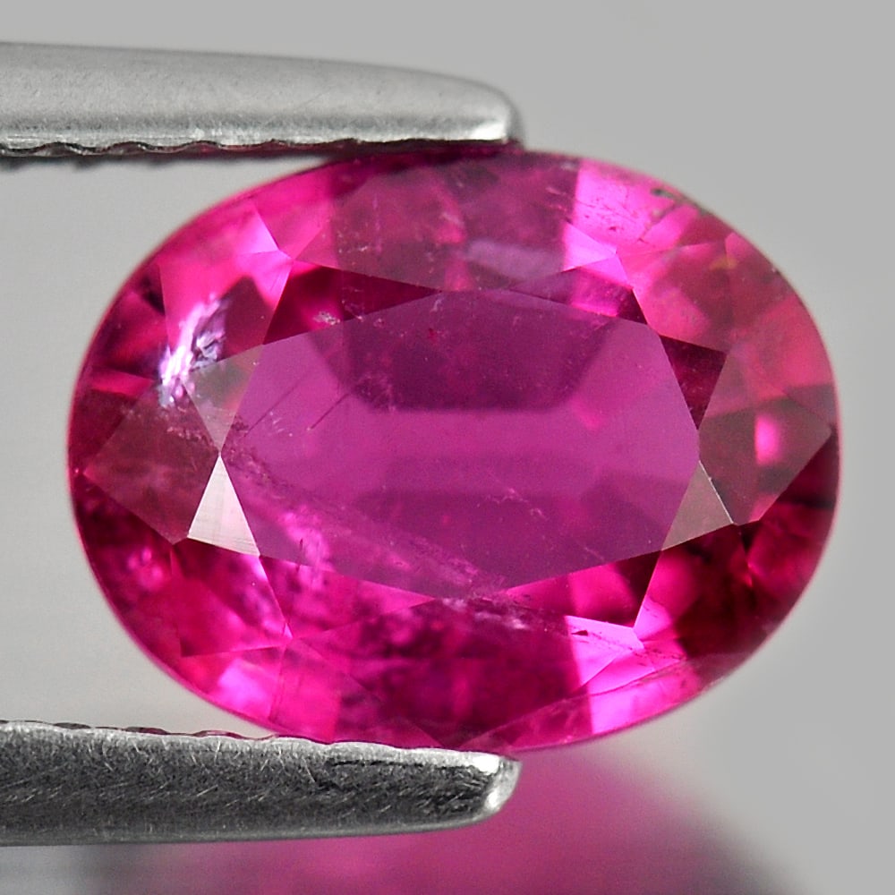 Natural Purplish Pink Rubellite 1.75 Ct. Oval Shape 9.1 x 7.2 Mm. Unheated Gemstone From Nigeria (1 of 3)