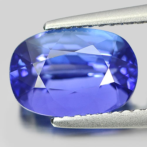 Certified Natural Violetish Blue Tanzanite 3.04 Ct. Clean Oval Shape 10.15 x 7.02 Mm. Gemstone From (1 of 3)