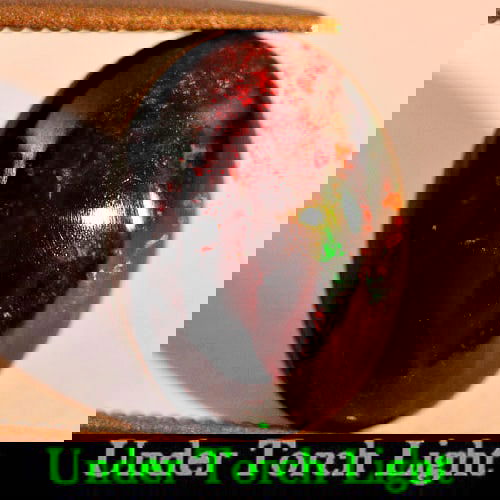 Natural Fire Red Black Opal 3.18 Ct. Oval Cabochon Shape 12.9 x 9.7 Mm. Gemstone Unheated (1 of 3)