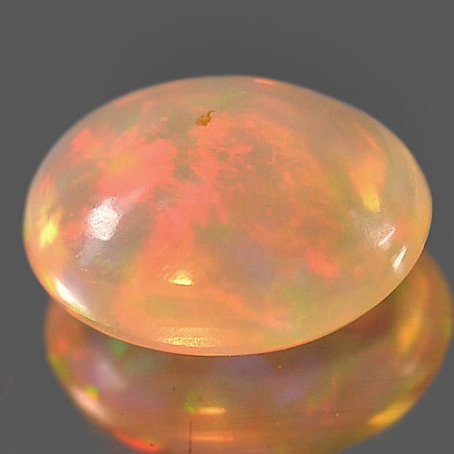 Natural Multi Color Opal 0.92 Ct. Oval Cabochon Shape 8 x 6.2 Mm. Gemstone Unheated: Product ID: 818725962 Product Name: Natural Opal Weight: 0.92 CT. Size: 8 x 6.2 x 4.2 MM. Shape: Oval Cabochon Color: Multi Color Clarity:Opaque Luster: Iridescent Gems Origin: Ethiopia Treatment: Unh